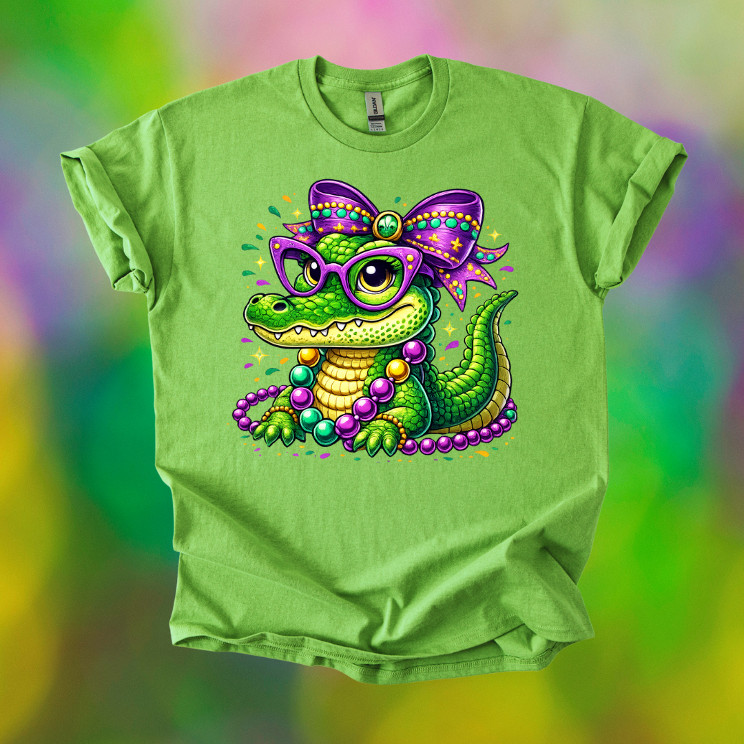 [Youth] Mardi Gator Bow T-Shirt